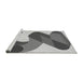 Sideview of Machine Washable Transitional Silver Gray Rug, wshpat2114gry