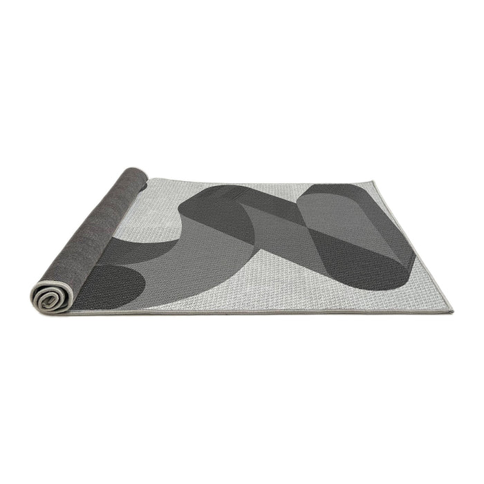 Thickness of Patterned Silver Gray Rug, pat2114gry