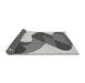 Thickness of Patterned Silver Gray Rug, pat2114gry