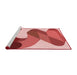 Sideview of Machine Washable Transitional Red Rug, wshpat2114rd