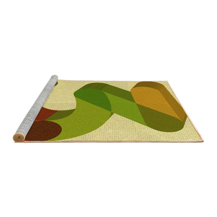 Sideview of Machine Washable Transitional Dark Bronze Brown Rug, wshpat2114yw