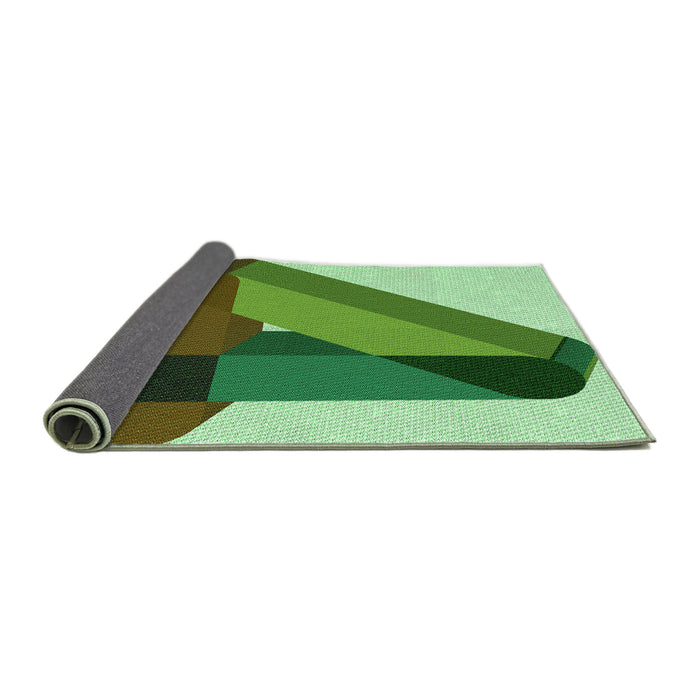 Thickness of Patterned Light Green Rug, pat2115grn