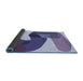 Thickness of Patterned Deep Periwinkle Purple Rug, pat2116blu
