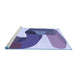 Sideview of Machine Washable Transitional Deep Periwinkle Purple Rug, wshpat2116blu