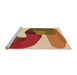 Sideview of Machine Washable Transitional Brown Sand Brown Rug, wshpat2116org