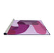 Sideview of Machine Washable Transitional Medium Violet Red Pink Rug, wshpat2116pur