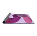 Thickness of Patterned Medium Violet Red Pink Rug, pat2116pur