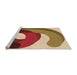 Sideview of Machine Washable Transitional Tomato Red Rug, wshpat2117org