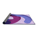 Thickness of Patterned Bright Lilac Purple Rug, pat2117pur