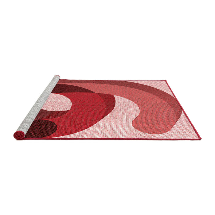 Sideview of Machine Washable Transitional Light Coral Pink Rug, wshpat2117rd