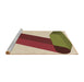 Sideview of Machine Washable Transitional Fire Brick Red Rug, wshpat2118brn