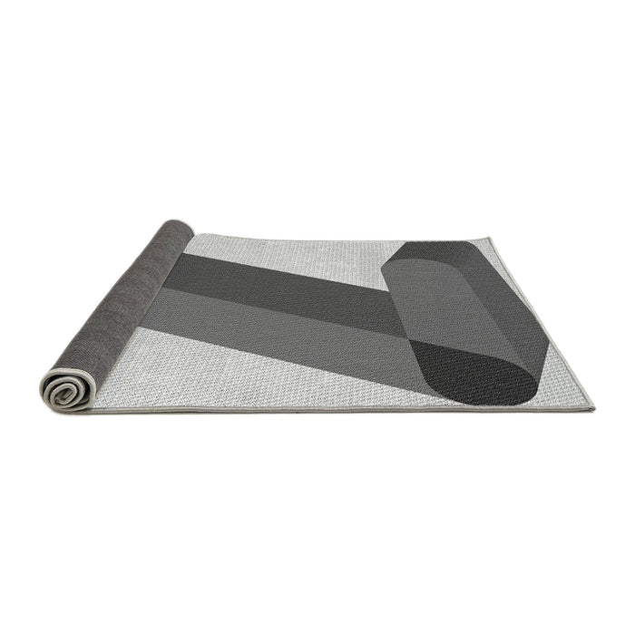 Thickness of Patterned Platinum Silver Gray Rug, pat2118gry