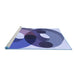 Sideview of Machine Washable Transitional Deep Periwinkle Purple Rug, wshpat2119blu