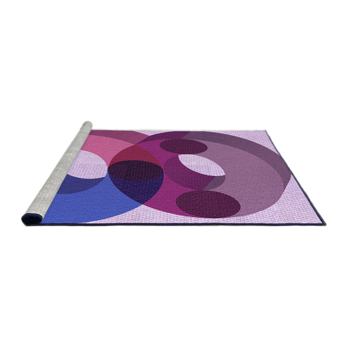 Sideview of Machine Washable Transitional Dark Magenta Purple Rug, wshpat2119pur