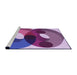 Sideview of Machine Washable Transitional Dark Magenta Purple Rug, wshpat2119pur