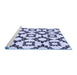 Sideview of Machine Washable Transitional Lavender Blue Rug, wshpat212blu