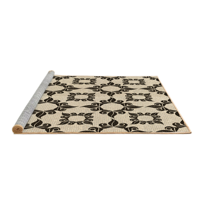 Sideview of Machine Washable Transitional Vanilla Gold Rug, wshpat212brn