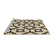 Sideview of Machine Washable Transitional Vanilla Gold Rug, wshpat212brn