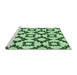 Sideview of Machine Washable Transitional Medium Forest Green Rug, wshpat212grn