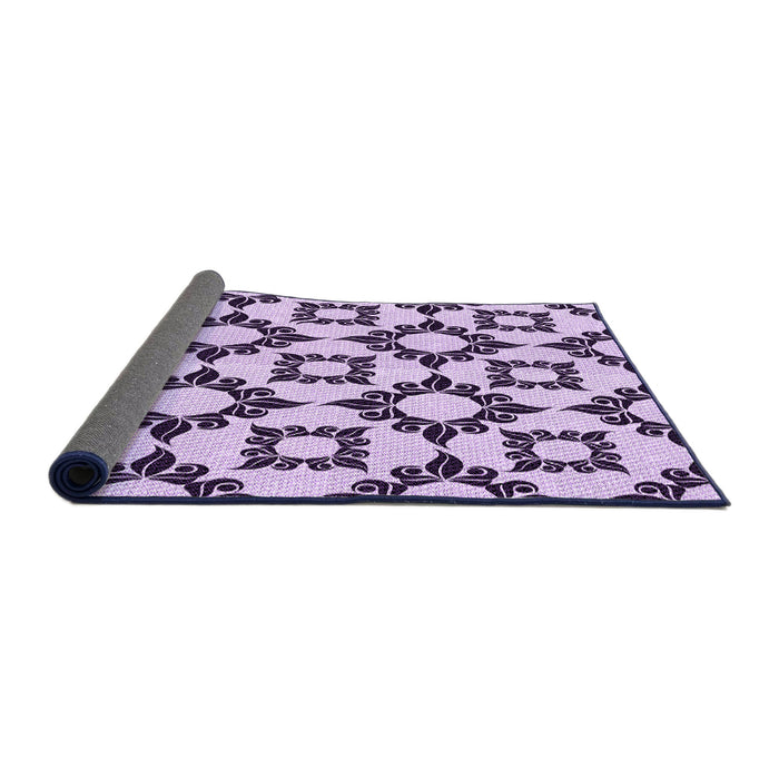 Thickness of Patterned Purple Rug, pat212pur