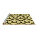 Sideview of Machine Washable Transitional Mustard Yellow Rug, wshpat212yw