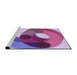 Sideview of Machine Washable Transitional Bright Lilac Purple Rug, wshpat2120pur