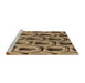 Sideview of Machine Washable Transitional Brown Sand Brown Rug, wshpat2121brn