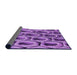 Thickness of Patterned Violet Purple Rug, pat2121pur