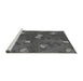 Sideview of Machine Washable Transitional Platinum Gray Rug, wshpat2122gry