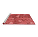 Sideview of Machine Washable Transitional Red Rug, wshpat2122rd