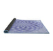 Thickness of Patterned Blue Rug, pat2123blu