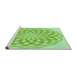 Sideview of Machine Washable Transitional Green Rug, wshpat2123grn