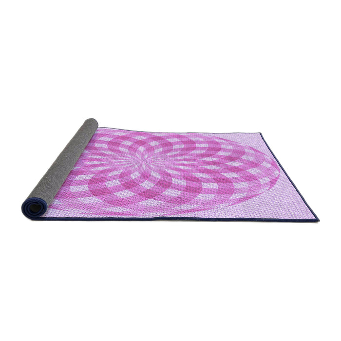 Thickness of Patterned Blossom Pink Rug, pat2123pur