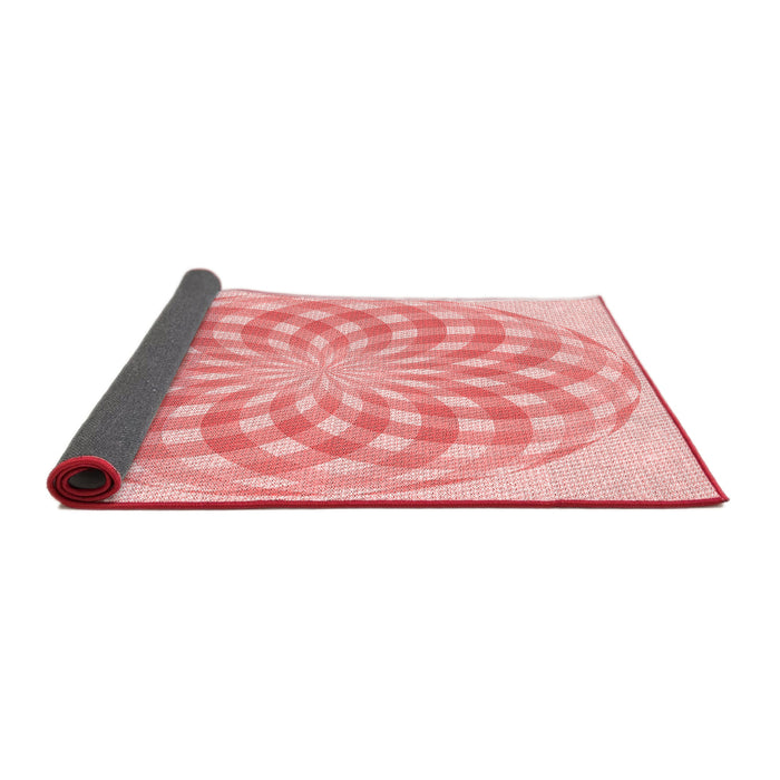 Thickness of Patterned Red Rug, pat2123rd