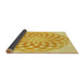 Thickness of Patterned Chrome Gold Yellow Rug, pat2123yw