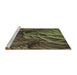 Sideview of Machine Washable Transitional Chocolate Brown Rug, wshpat2124brn