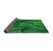 Thickness of Patterned Deep Emerald Green Rug, pat2124grn