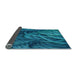 Thickness of Patterned Deep Sky Blue Rug, pat2124lblu
