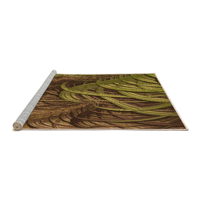 Sideview of Machine Washable Transitional Night Red Rug, wshpat2124org