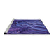 Sideview of Machine Washable Transitional Light Slate Blue Rug, wshpat2124pur