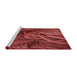 Sideview of Machine Washable Transitional Red Rug, wshpat2124rd