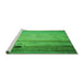 Sideview of Machine Washable Transitional Neon Green Rug, wshpat2125grn