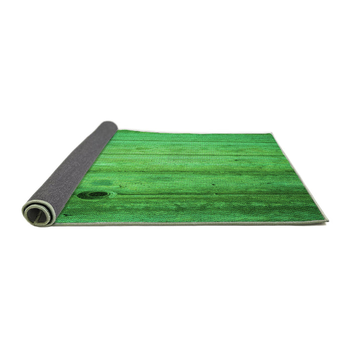 Thickness of Patterned Neon Green Rug, pat2125grn