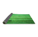 Thickness of Patterned Neon Green Rug, pat2125grn