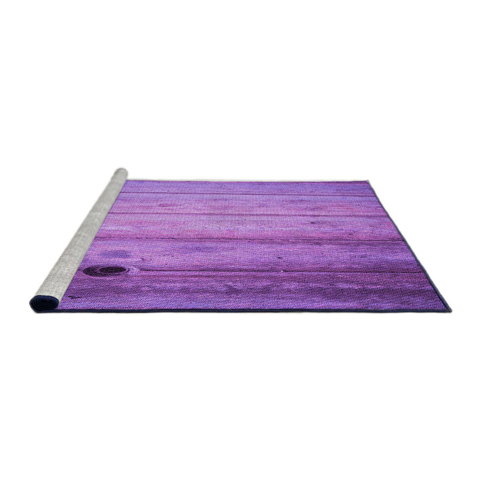 Sideview of Machine Washable Transitional Purple Rug, wshpat2125pur