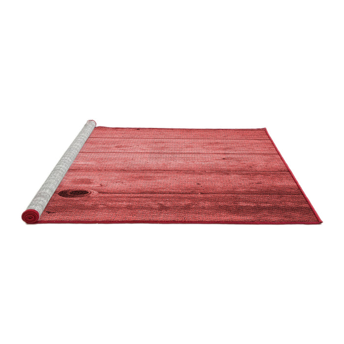 Sideview of Machine Washable Transitional Red Rug, wshpat2125rd