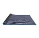 Thickness of Patterned Night Blue Rug, pat2126blu