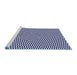 Sideview of Machine Washable Transitional Night Blue Rug, wshpat2126blu