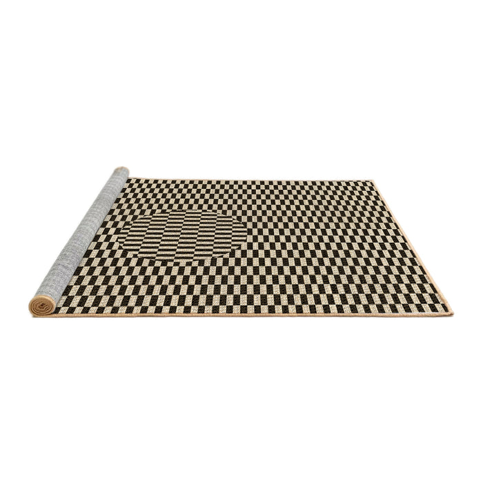 Sideview of Machine Washable Transitional Midnight Gray Rug, wshpat2126brn