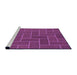 Sideview of Machine Washable Transitional Dark Magenta Purple Rug, wshpat2127pur